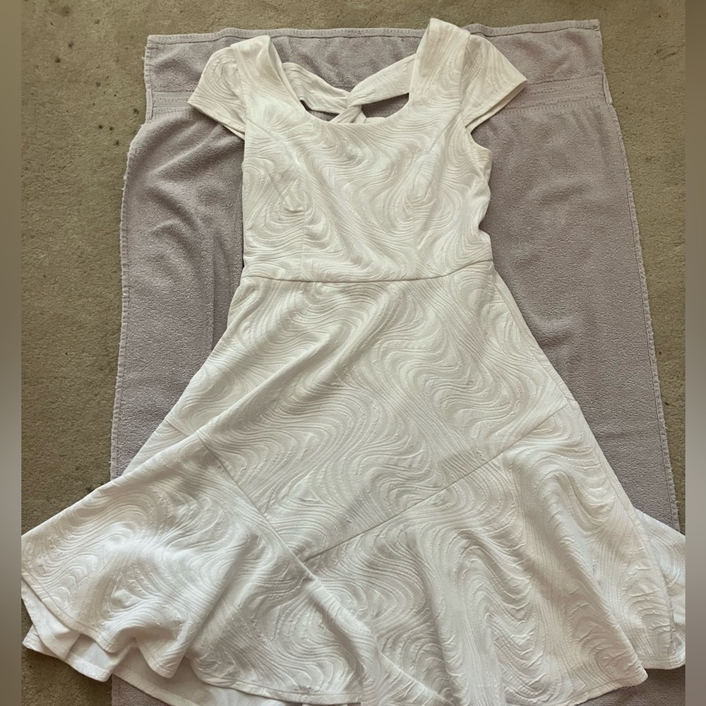 White Retro Cut Dress